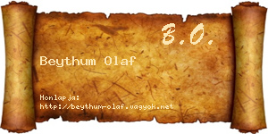 Beythum Olaf névjegykártya